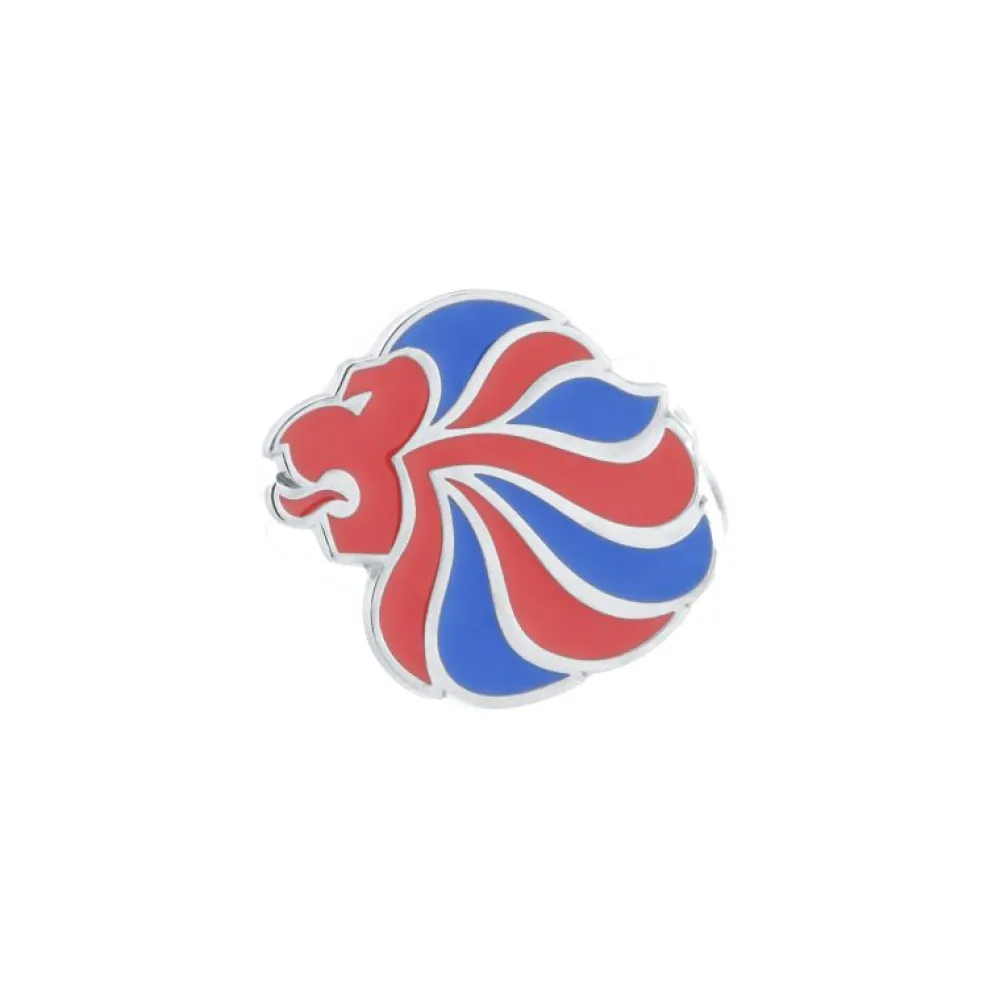 Team GB Sterling Silver Pin with Red and Blue Enamel