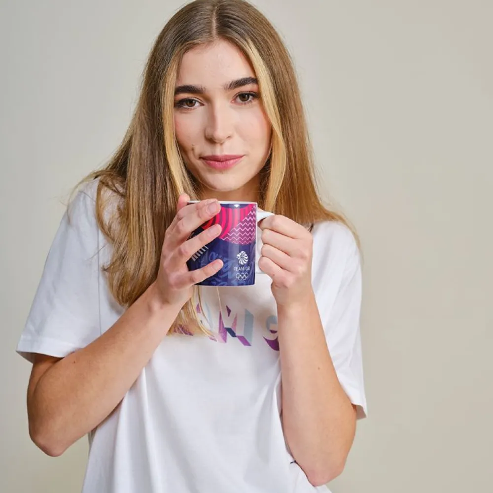 Team GB Abstract Lion Print Mug