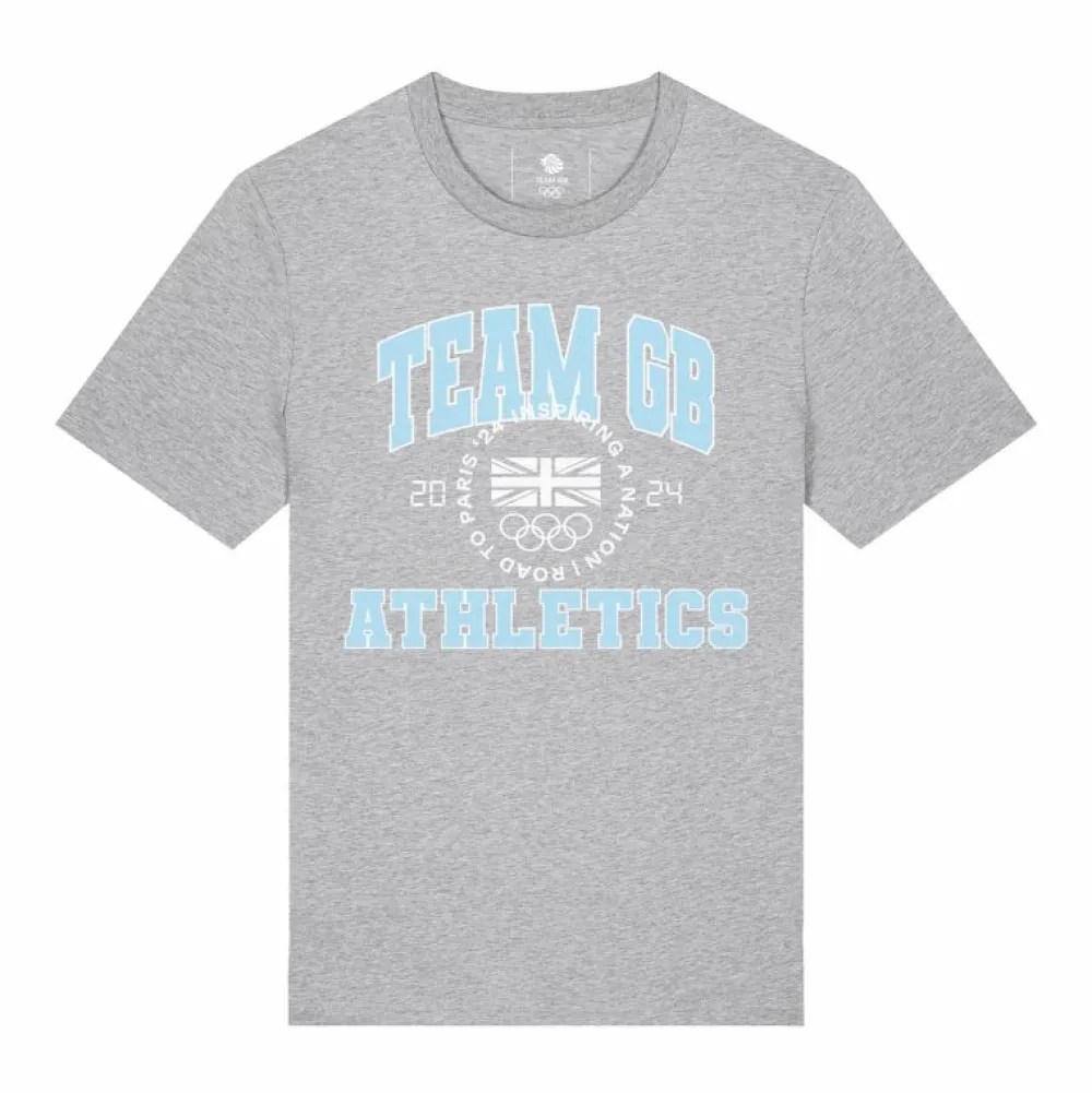 Team GB Athletics Varsity Heather Grey T-Shirt