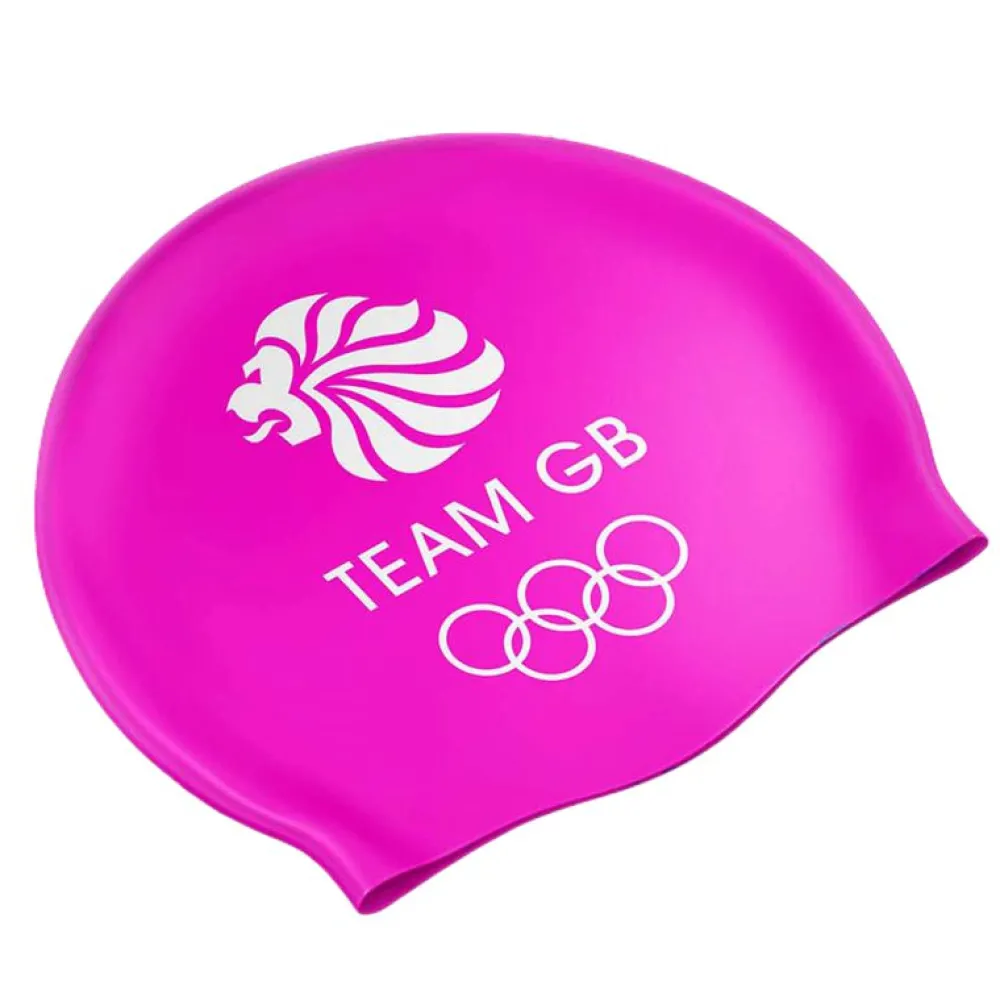Team GB Bright Triathlon Swim Cap - PINK