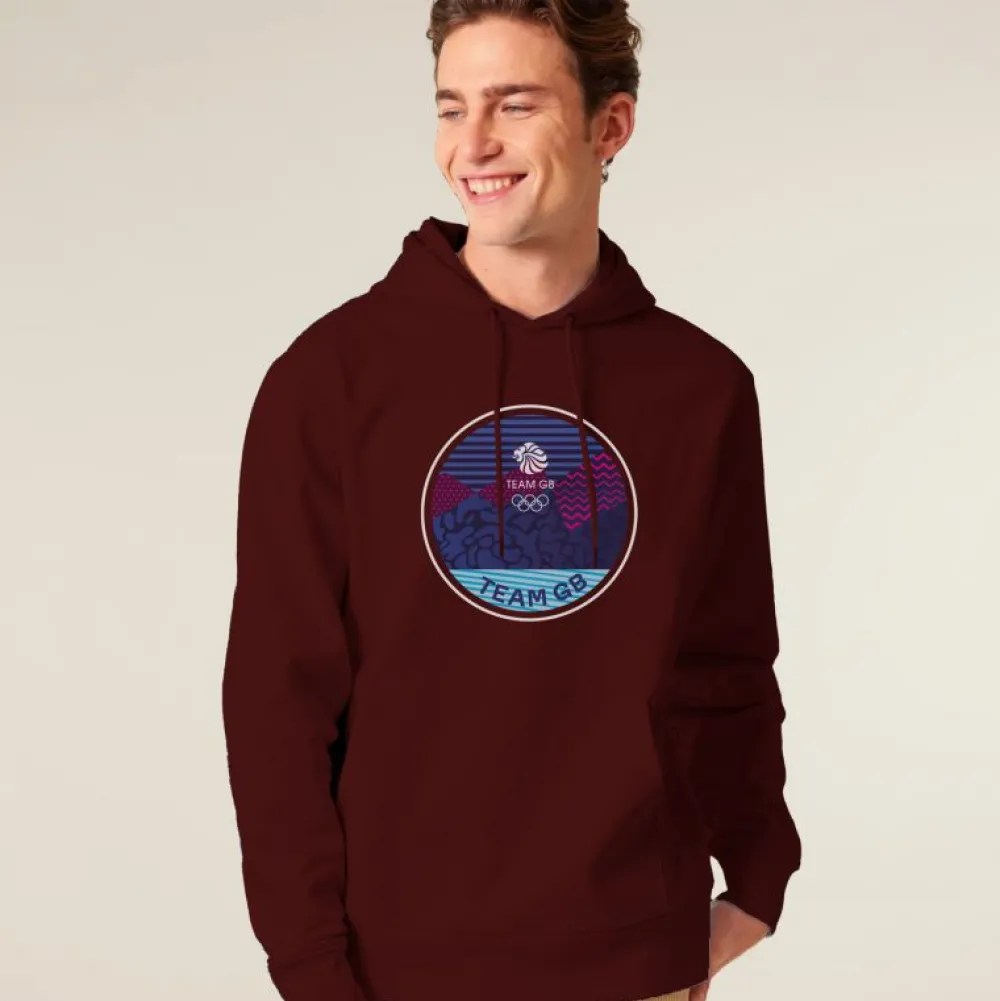 Team GB Core Emblem Hoodie Burgundy