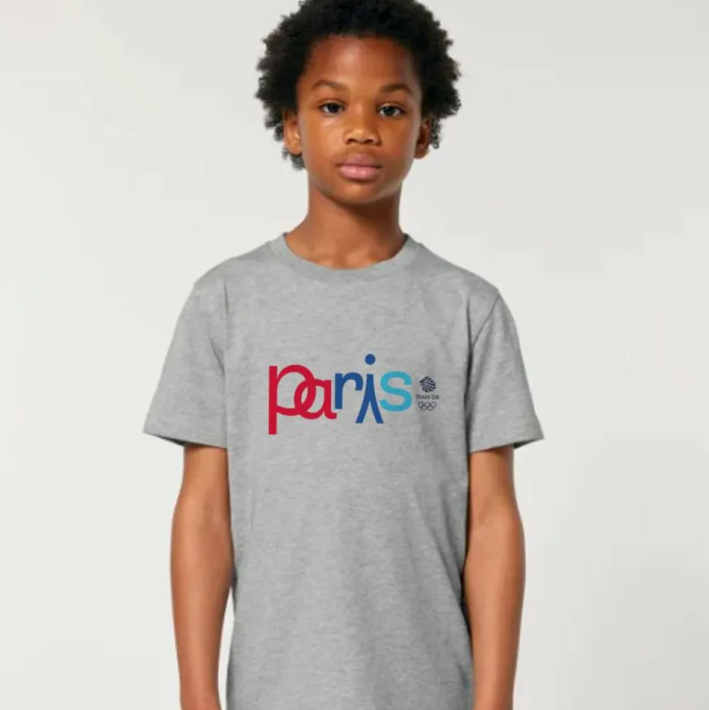 Kids Team GB Eiffel Kids T-shirt Grey