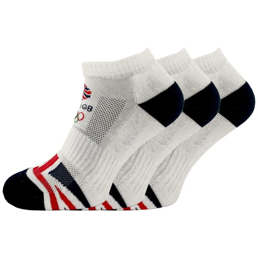 Team GB Flag Cushioned Trainer Socks - 3 pack