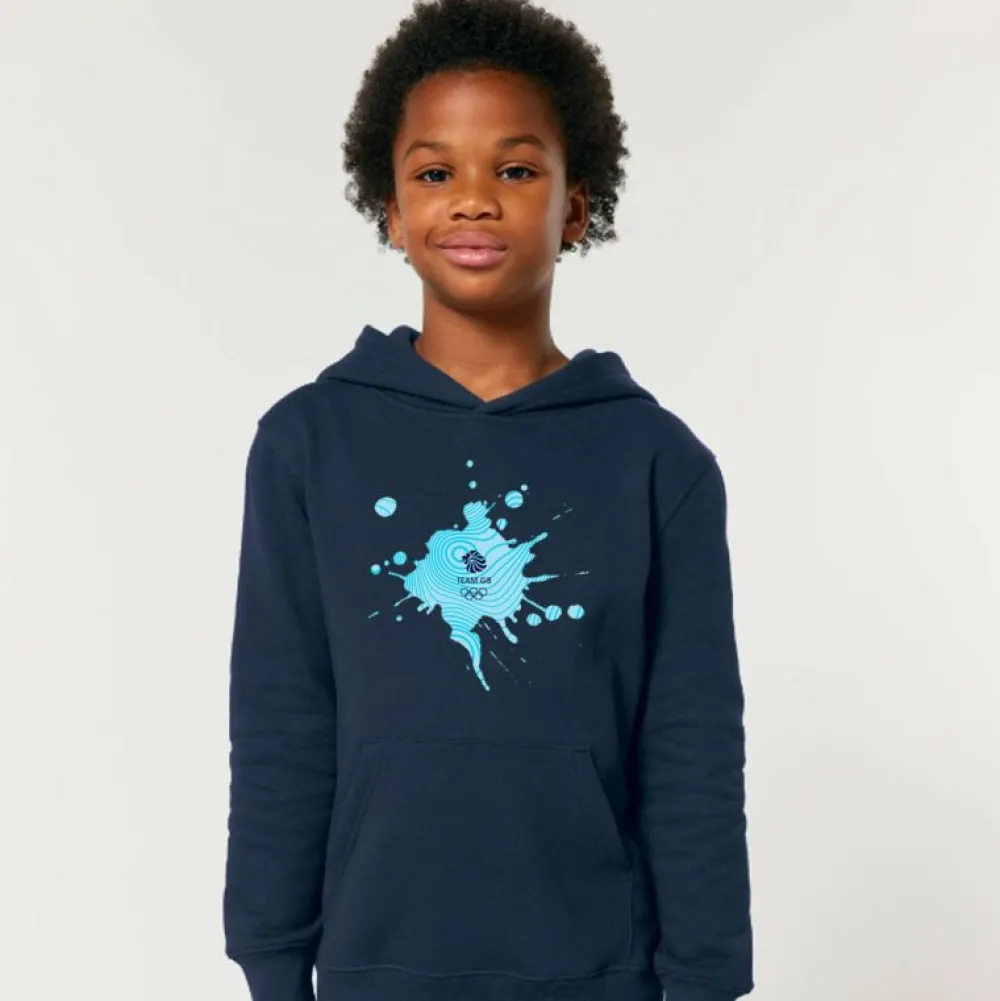 Kids Team GB Kids Graffiti Hoodie Navy