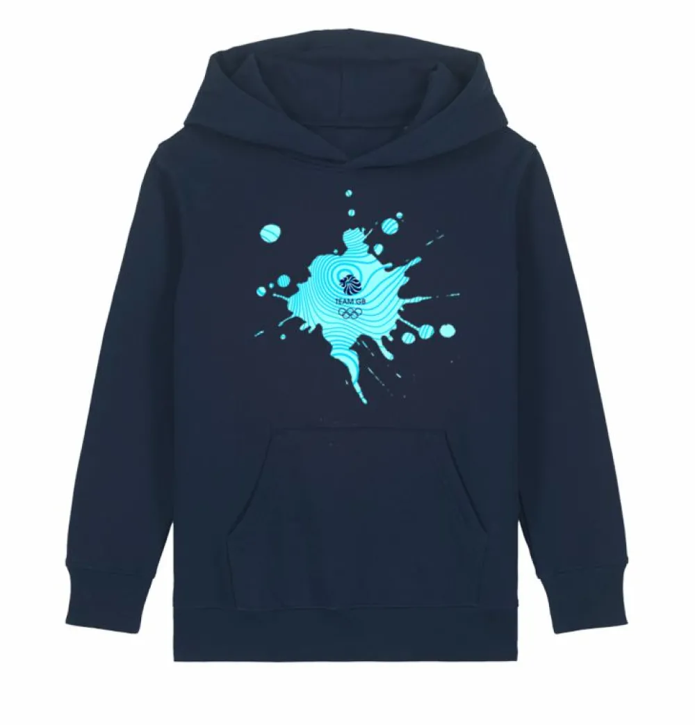 Kids Team GB Kids Graffiti Hoodie Navy