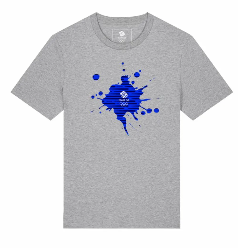Kids Team GB Kids Graffiti Print T-Shirt Grey