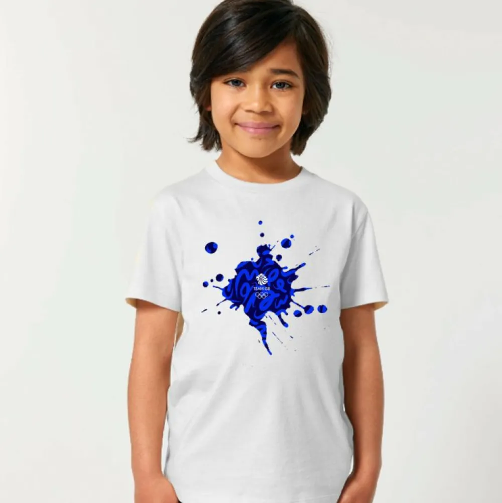 Kids Team GB Kids Graffiti Print T-Shirt White