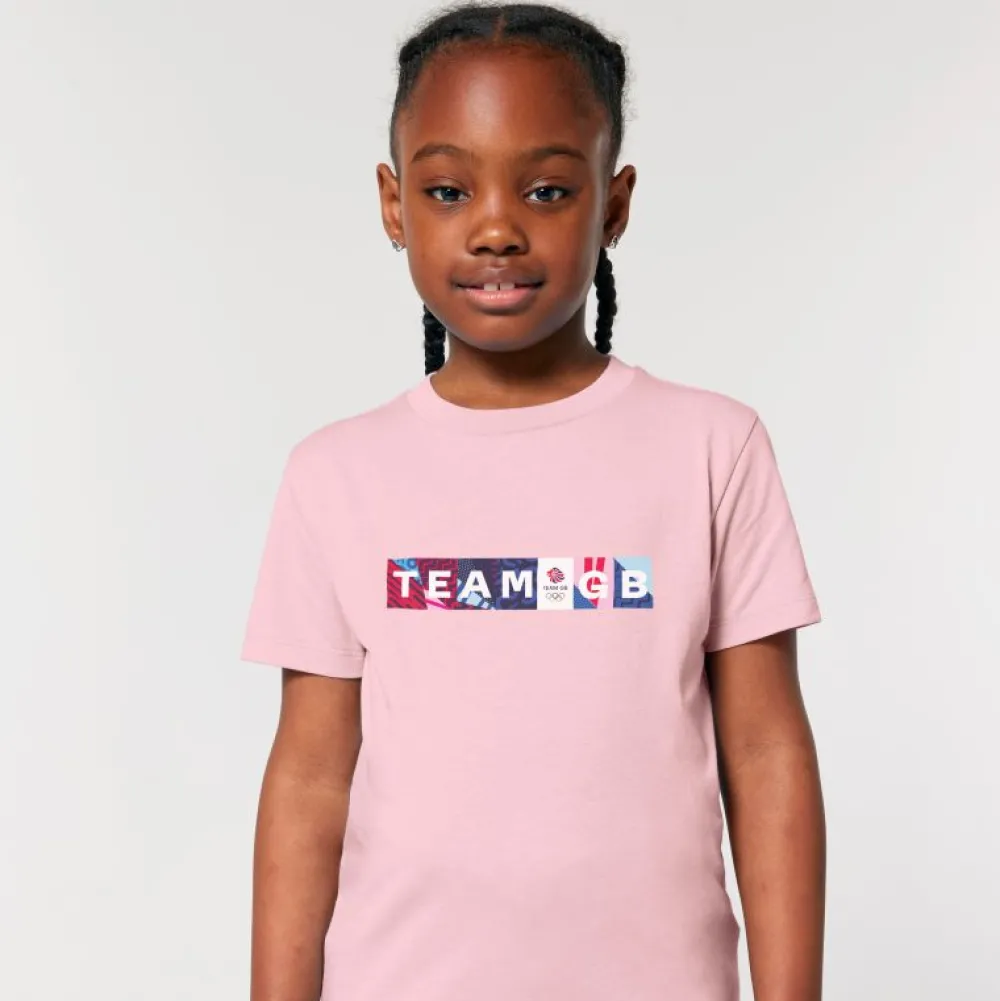 Kids Team GB Montmartre Kid's Pink T-Shirt