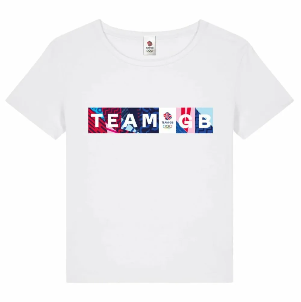 Women Team GB Montmartre Women's White Printed T-Shirt