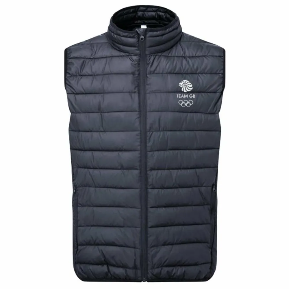 Team GB Padded Logo Gilet Navy