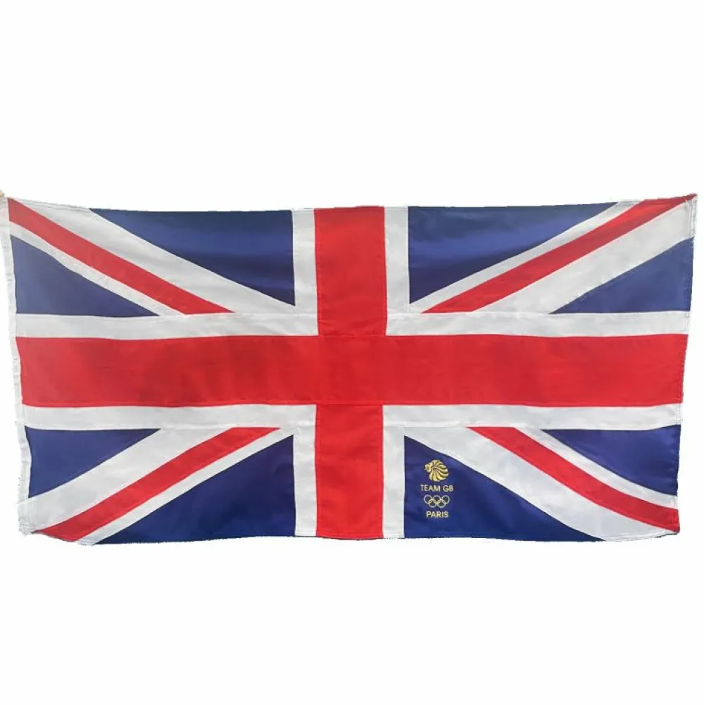 Team GB Premium Sewn Flag with Paris Embroidery