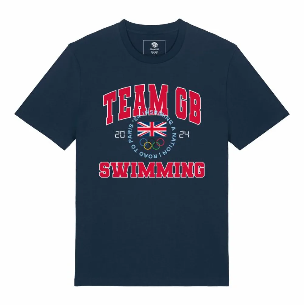 Team GB Swimming Varsity Navy T-Shirt