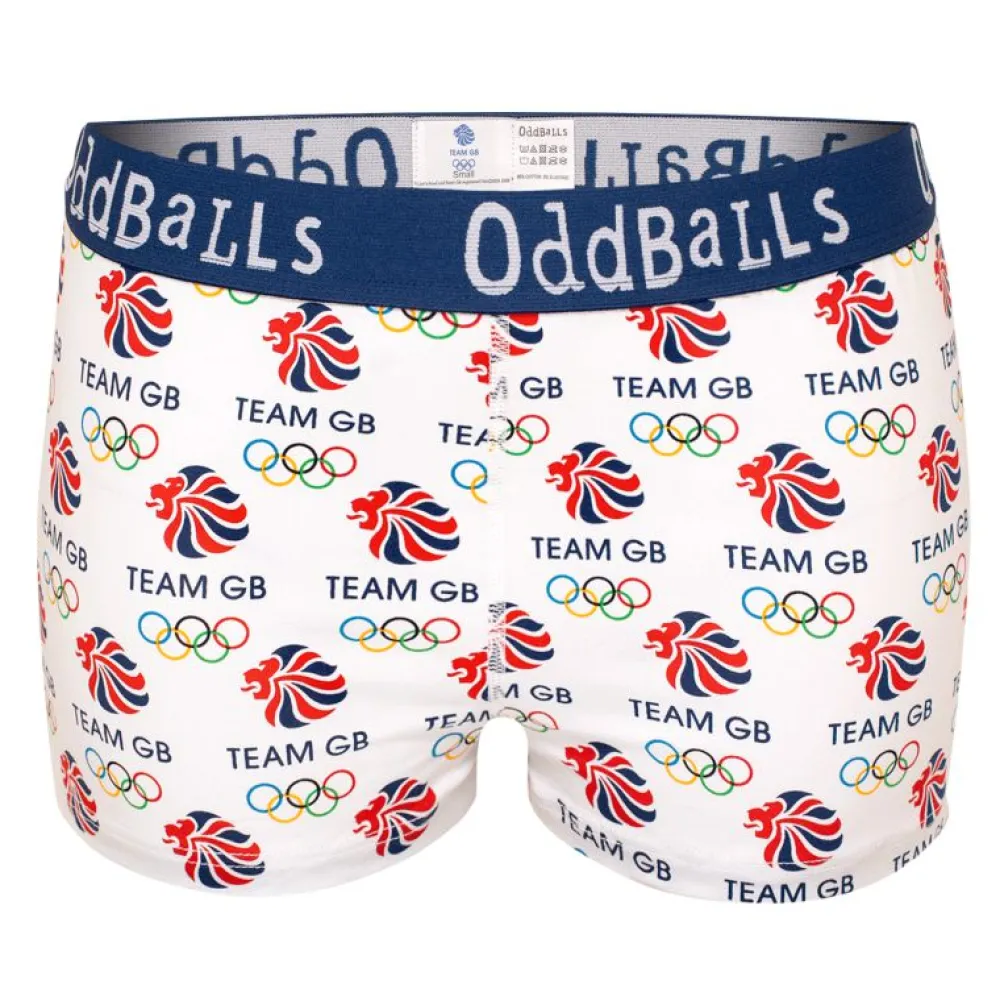 Team GB White Women's Boxer Shorts